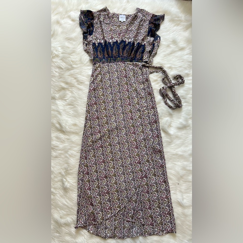 MISA LOS ANGELES Wrap Dress, size L - Picture 4 of 9